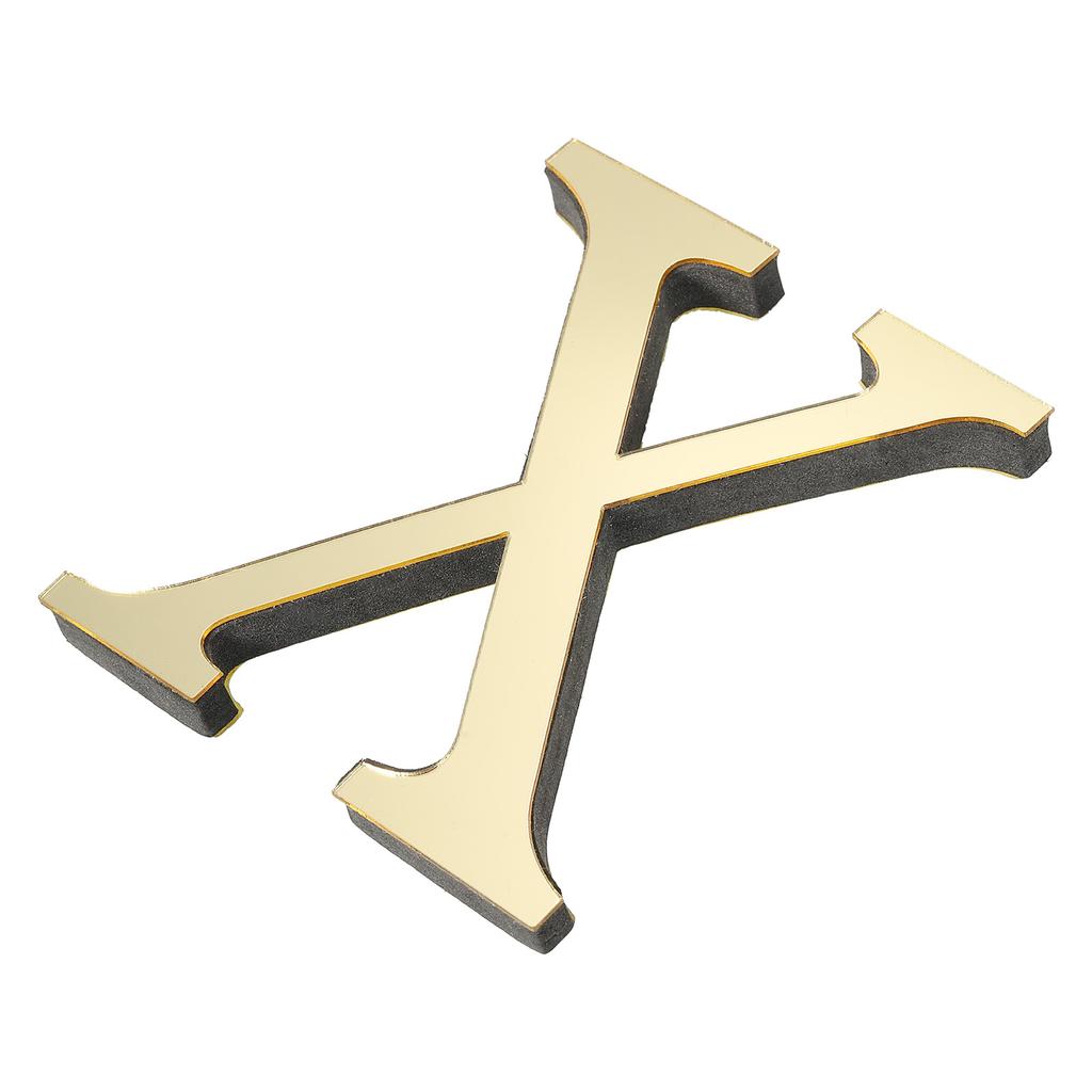 Adesivo de Parede Acrílico Espelhado 3D 10cm 26 Letras Inglesas Adesivos de Parede Decalques Autoadesivos Arte de Parede Murais Casa Festa Dourado Claro