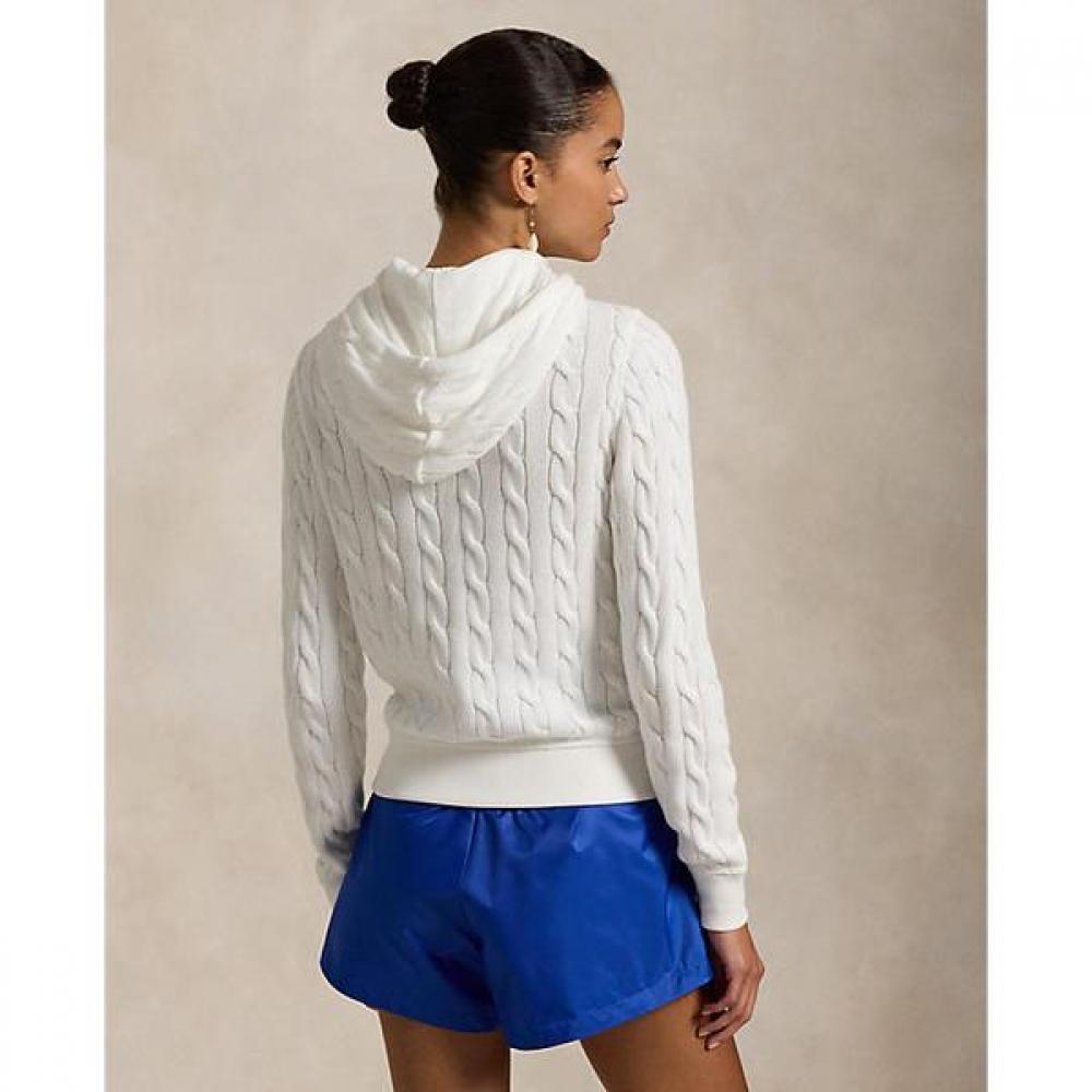Polo Ralph Lauren Women Cable Knit Cotton Full Zip Hoodie  Wmpoknina920046100 