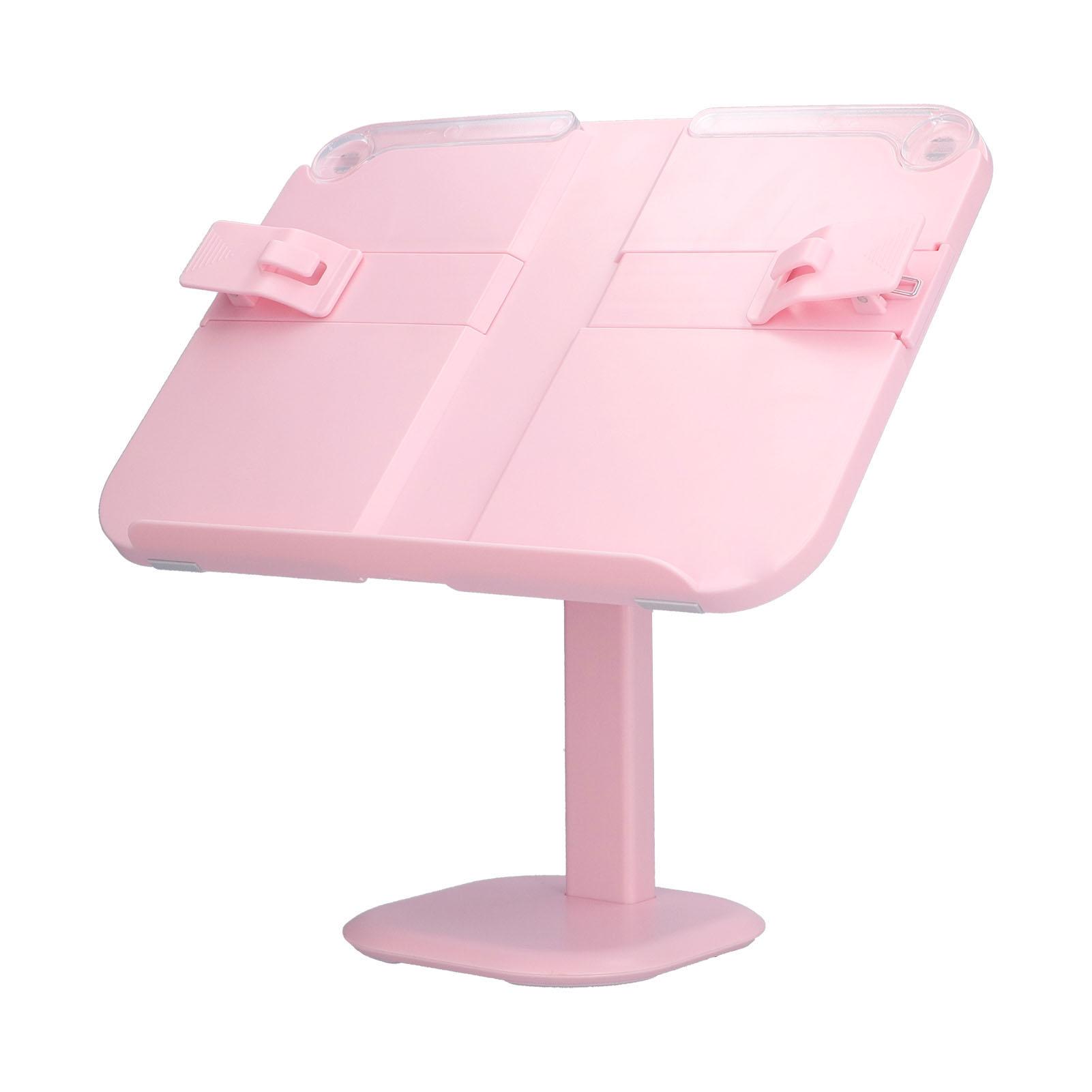 

Регульована стійка для читання, легка, портативна, пластикова, рожева, підставка для книг для дітей, для читання, малювання