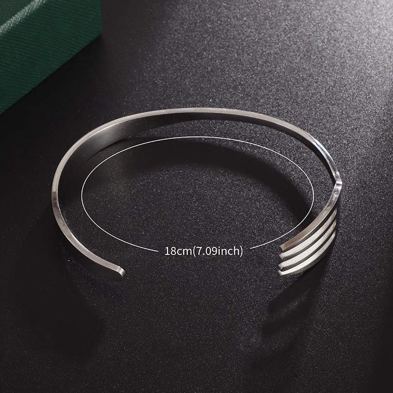Creative Personality Simple Stainless Steel Jewelry for Men and Women Friendship Universal Fork Type Open Bracelet Hand Jewelry