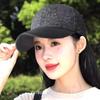 Hard Top Small Floral Textile Baseball Cap Women'S Fashion Sunshade Foreign Style Versatile Outdoor Cap
