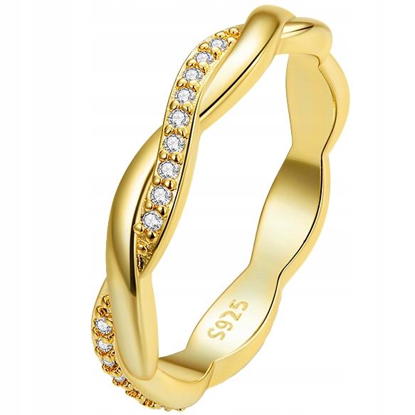 Interwoven Ring, S925, -Plated, Zircons