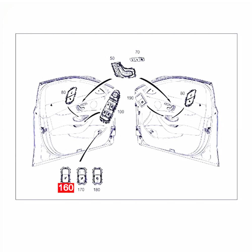 &+Beige Trunk Lid Tailgate Control Switch A2229050409-E0 for Benz 2017- W213