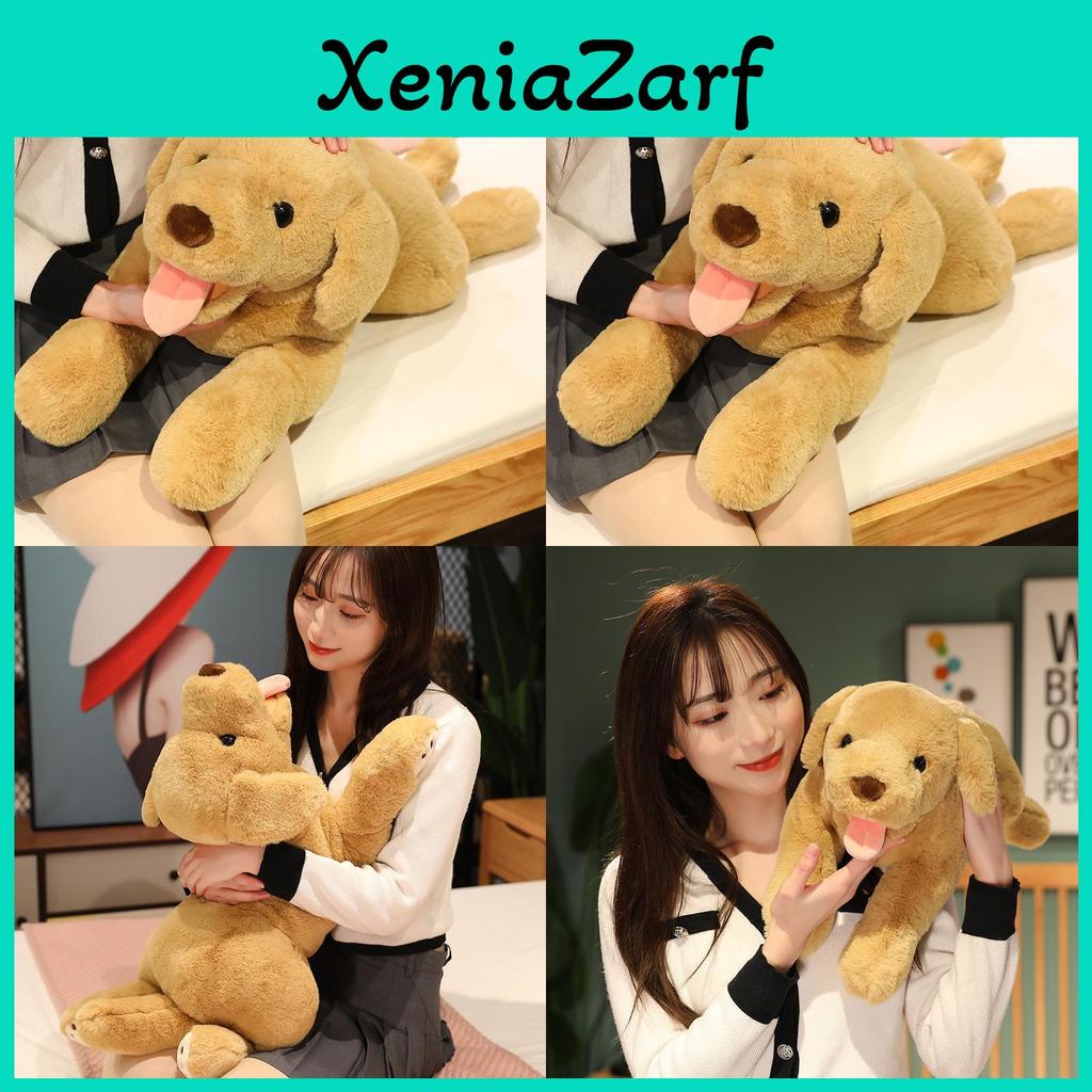 Plush Labrador Dog Toy With Prone Posture Design For Children And Sleep Comfort