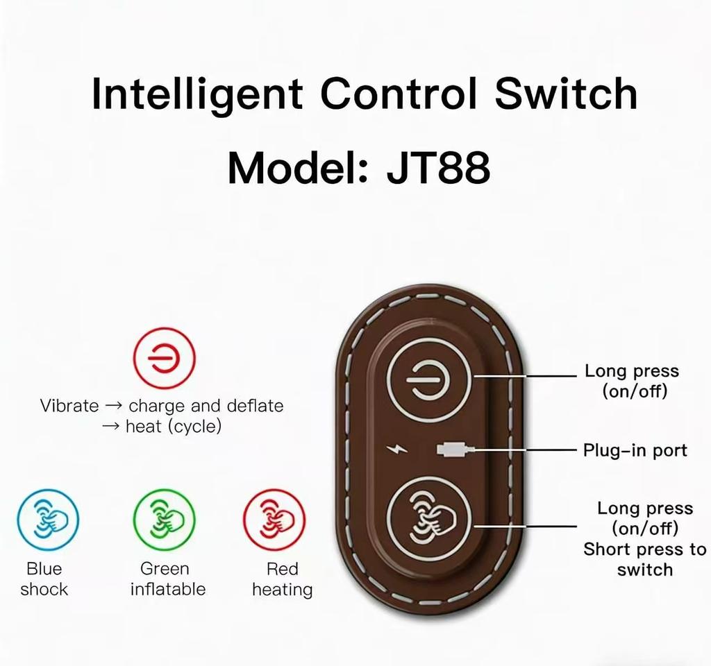 3-in-1 Neck Massager Pillow for Shoulder Deep Tissue , with Heating and Traction Function, Hump Corrector for Women