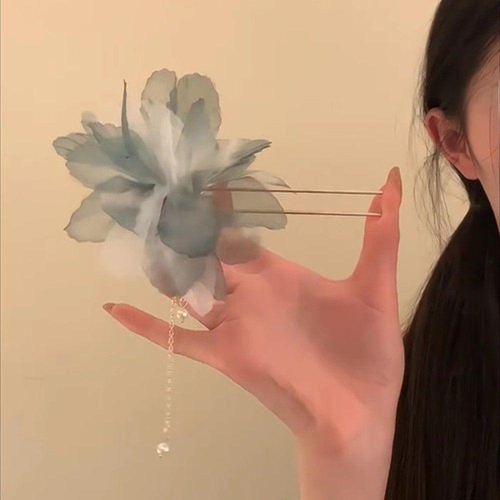 U-Shaped Fixed Hairpin with High-End Alloy Comb for Women's Updos - Ancient Style Four-Tooth Insert