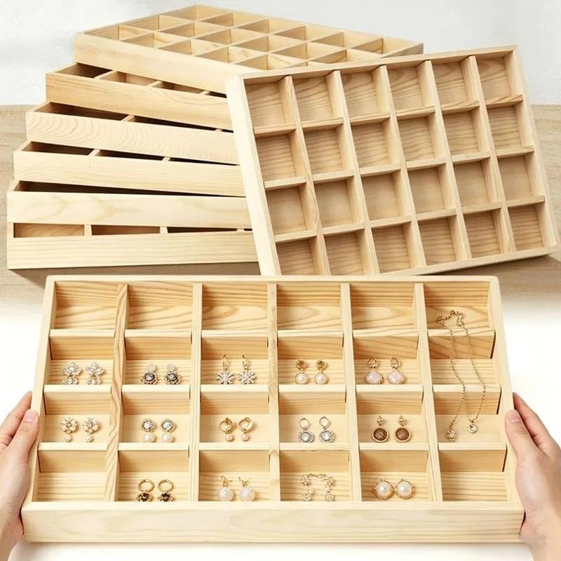 Solid Wood Jewelry Tray Display Tray Bracelet Bangle Beaded Bracelet Storage Store Use Viewing Tray Accessory Organizer
