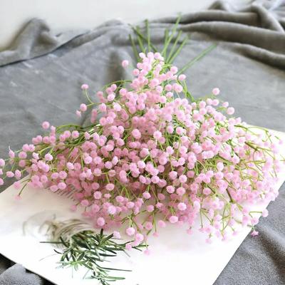 1 Bukett Konstgjord Brudslöja Vit/mörklila/ljuslila/rosa/rosaröd/blå Falska Blommor Heminredning Festdekor Bröllop