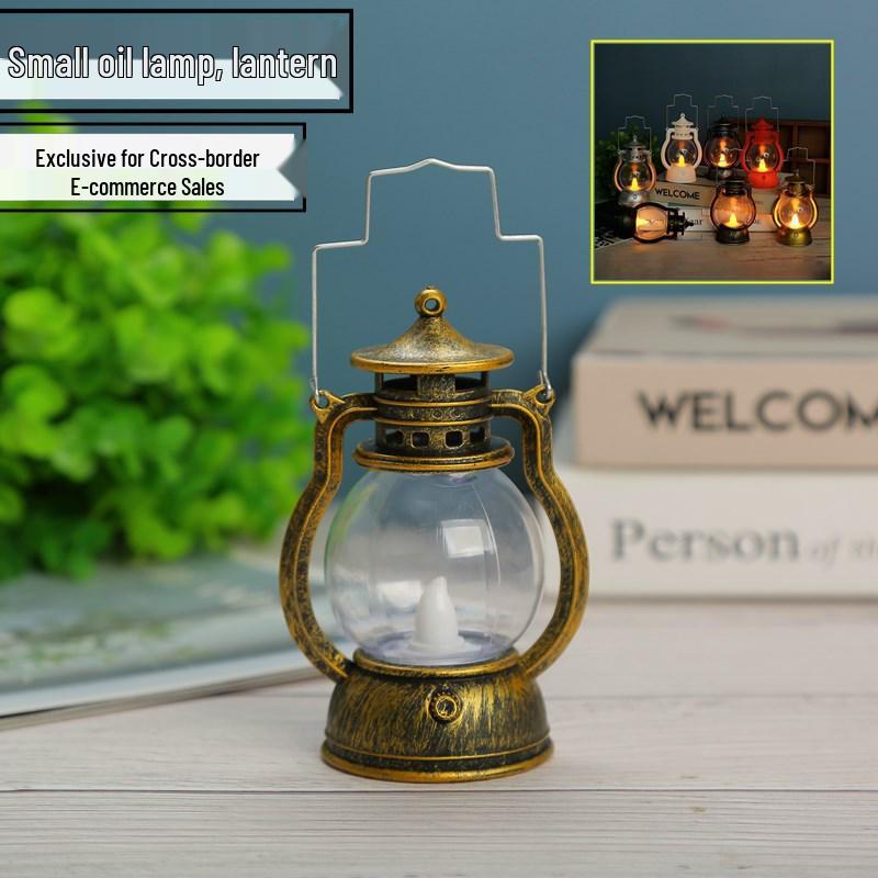 

Portable Horse Lantern: Kerosene Lamp for Decor & Atmosphere Settings Wick Type - Black