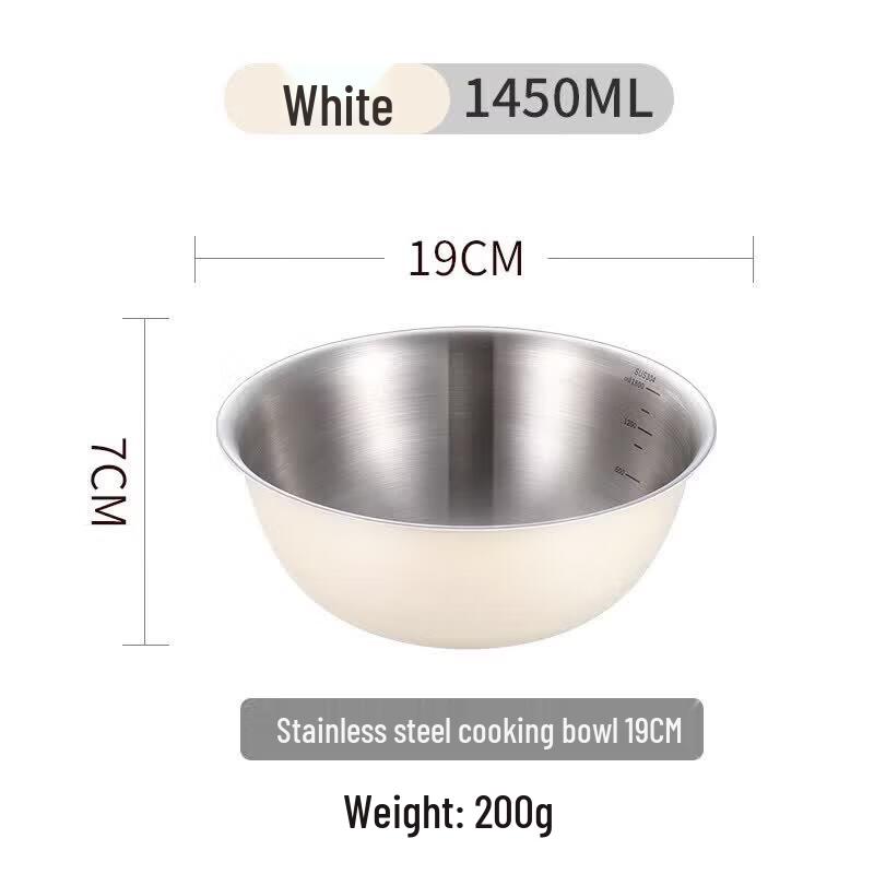 316 Food-Grade Stainless Steel Mixing Bowl