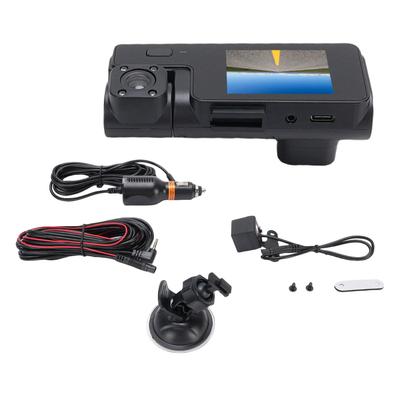 3 Channel Dash Cam 1080P HD 170 Degrees  Wide Angle WiFi Front Rear Inside Car Driving Recorder DVR with 2 Inch LCD