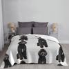 Black Labradoodle Goldendoodle Throw Blanket Thermal Decorative Beds Camping Blankets