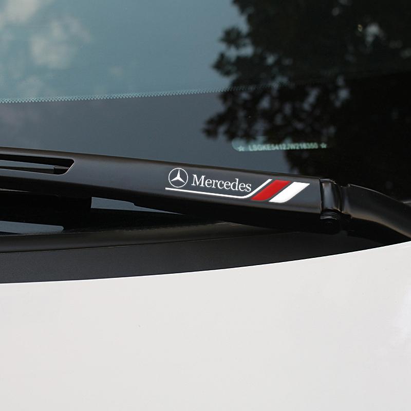 CRK1 Car Crystal emblem Auto Decor Decals Car Window Wiper Stickers for Mercedes Benz A B C S Class AMG GLA CLA GLC W176 Ornaments