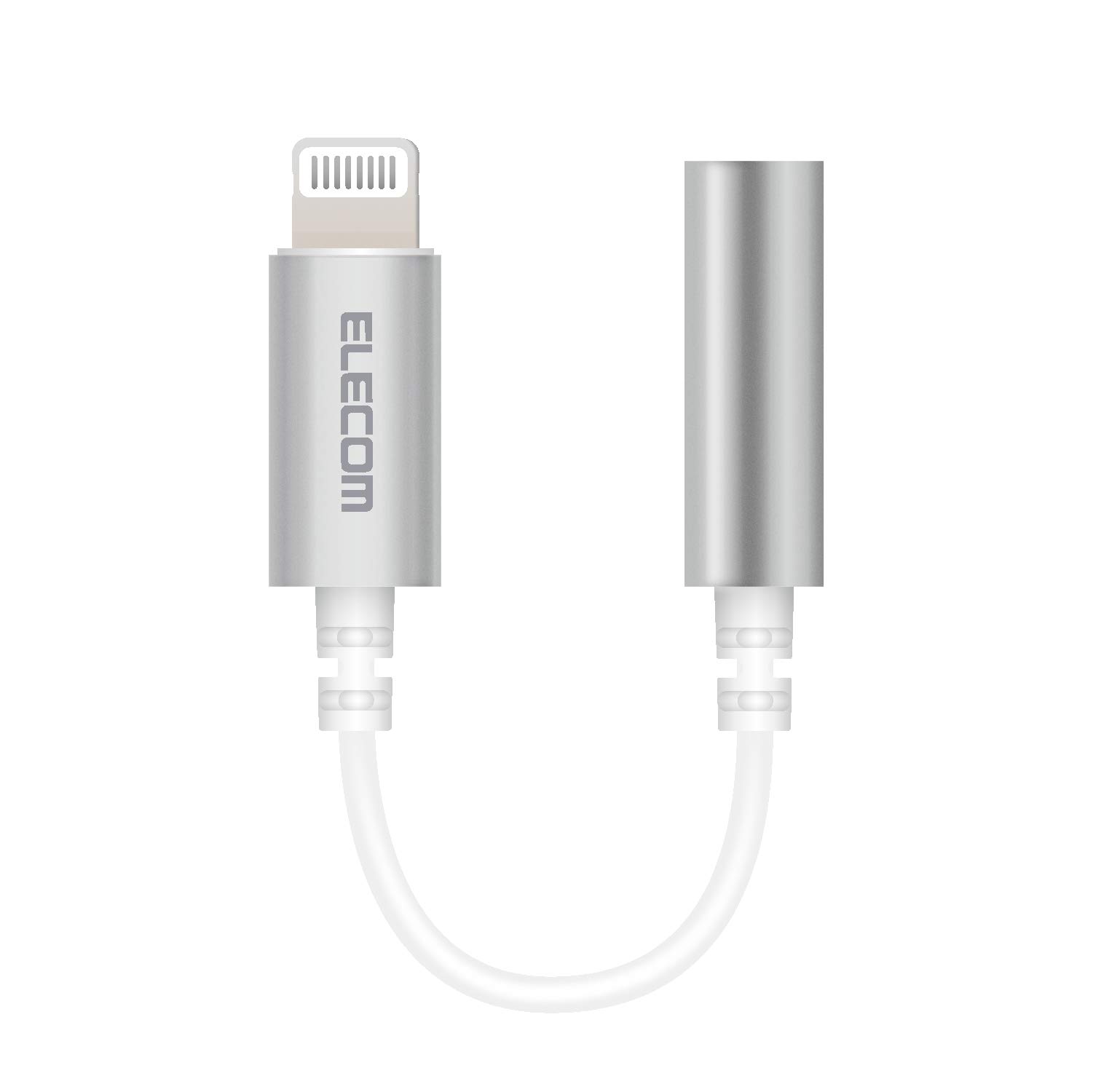 

ELECOM Lightning to 4-Pole Headphone Adapter, Apple Certified, Silver, MPA-XL35DS01SV