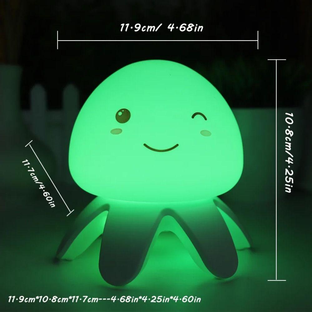 Touch/Remote Control LED Jellyfish Table Lamp Adjustable Silicone Jellyfish Light  Birthday Present