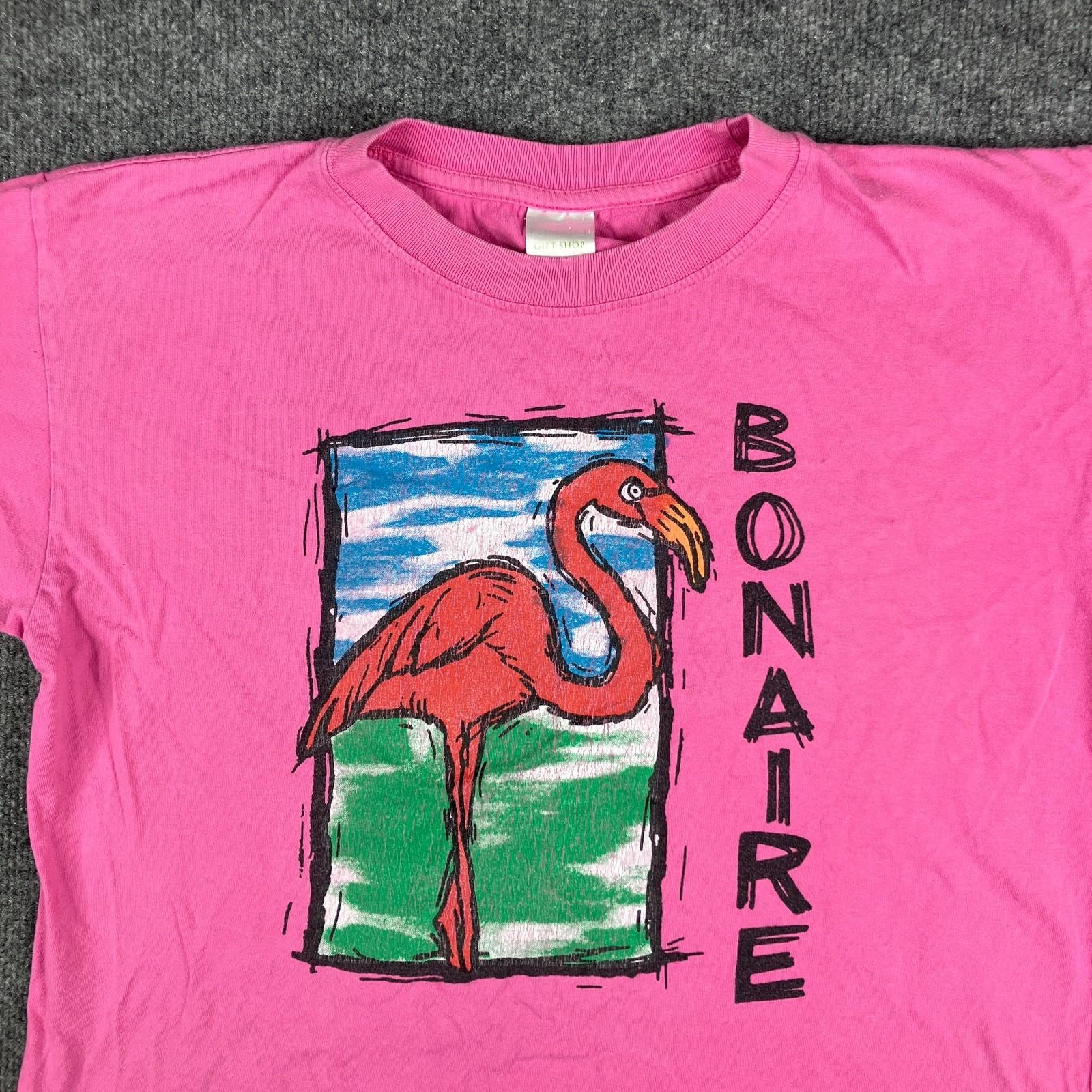 Gift shop T-Shirt Women s M Pink Flamingo Graphic Short Sleeve Tourist Tee XXXL