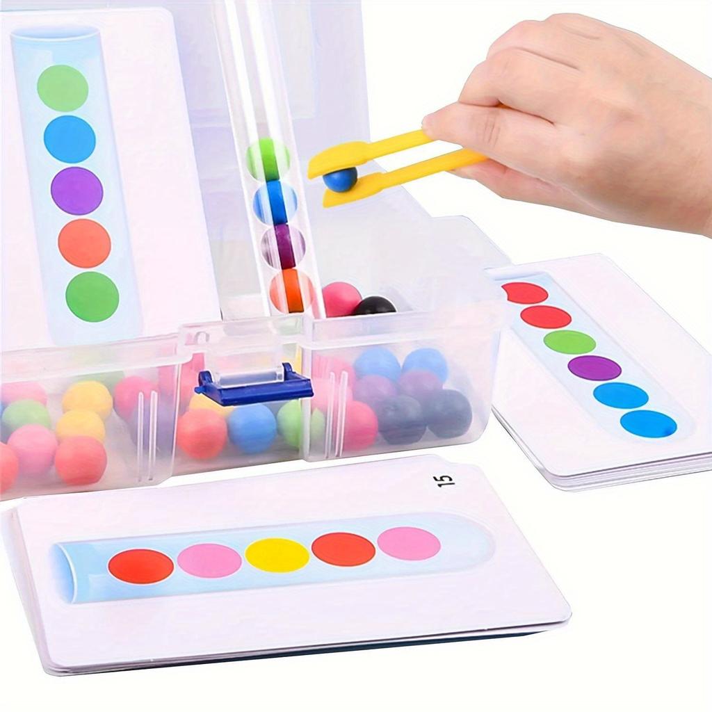 Children Clip Beads Test Tube Playthings Children Logic Concentration Fine Motor Training Color Matching Games Montessori Learning Playthings