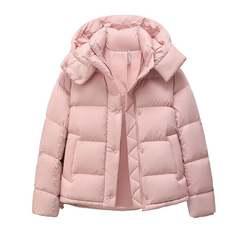 Home white duck down winter five grid down jacket women's fluffy down three-proof thickened warm jacket