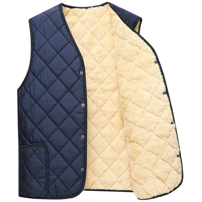 Men’s Cotton-Padded Winter Jacket for Middle-Aged and Elderly: Thick, Warm, Velvet-Lined for Dad and Grandpa