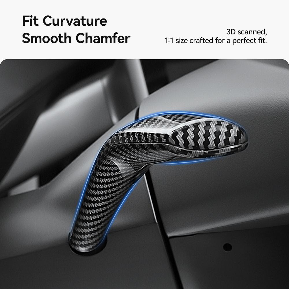 YZ For Tesla Model 3/Y/YL Highland Juniper 2025 Carbon Fiber Gear Shift Cover ABS Steering Lever Handle Protection Shifter Shell