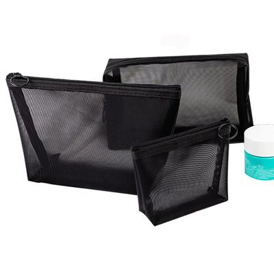 Black Toiletry Makeup Organizer Bags Women Men Cosmetic Bag Transparent Travel Fashion Small Large Case Pouch