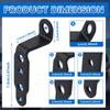 Motorcycle Mounting Bracket, Motorcycle Spotlight Bracket, Motorcycle Turn Signal Support Relocation Bracket, Metal Holder Black