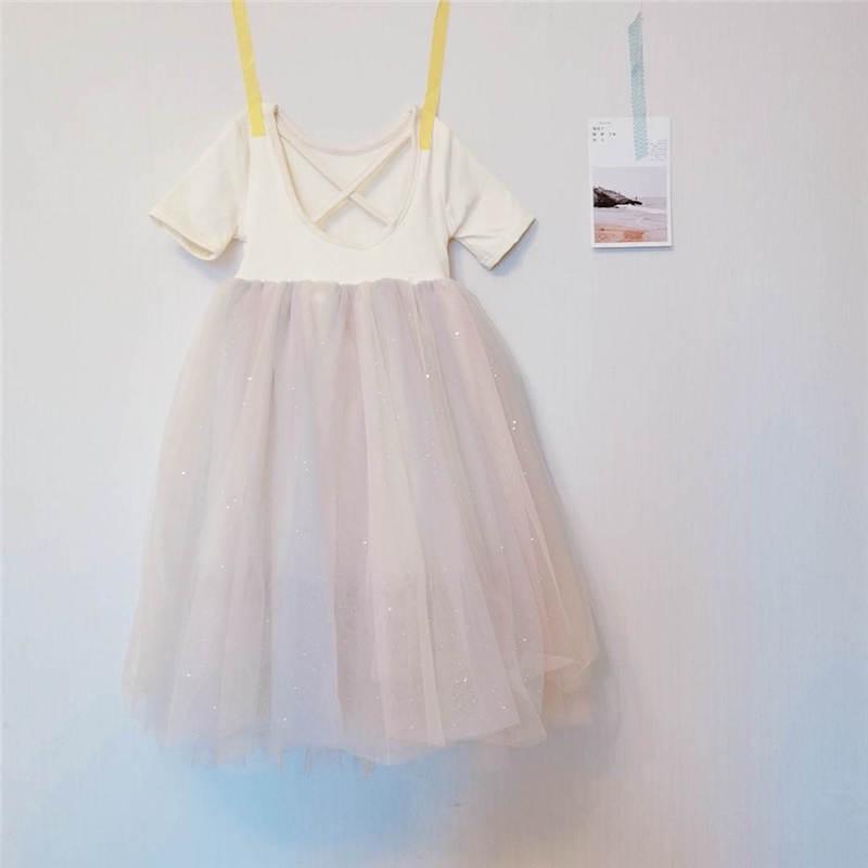 Very Fish 2022 Summer Rainbow Princess Backless Tulle Dress for Girls