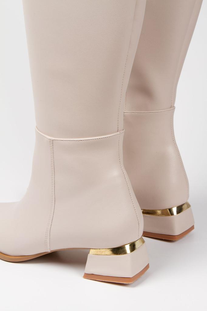 Women Modern Stylish Fashion Boots Boots Faux Leather Low Stylish Heel Zipper Casual Comfortable Boots