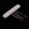 3pcs Stainless Steel Ear Pick Double Head Ear Wax Remover Curette Tweezers Set (Rose Gold)