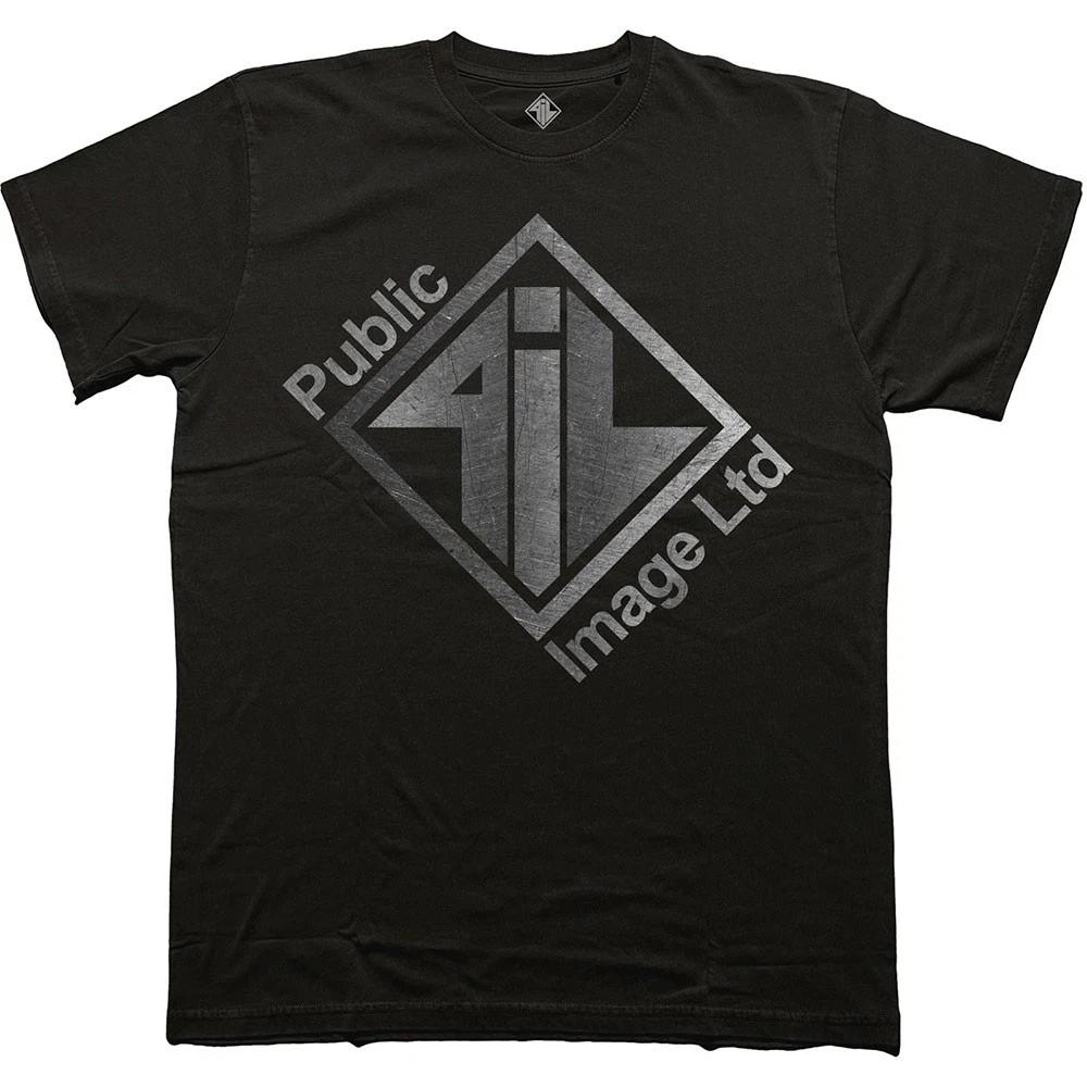 Pil (Public Image Ltd) Brushed Steel Logo Licensed Tshirt Unisexs L