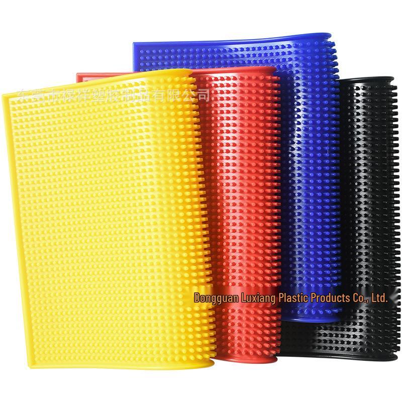 Black Non-slip Thickened PVC Bar Mat - High-end Soft Rubber Coaster