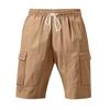 Men's Beach-Ready Breathable Linen Loose-Fit Workwear Multi-Pocket Squat-Friendly Jogging Shorts