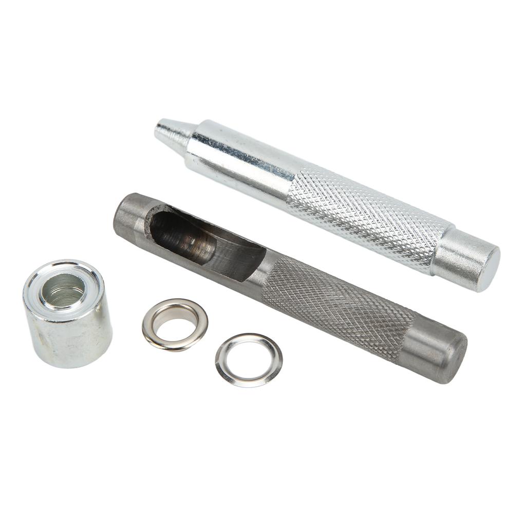 100 Sets Grommets Silver Color Wear Resistant   Production Robust Structure Grommet Tool for Clothing Shoes