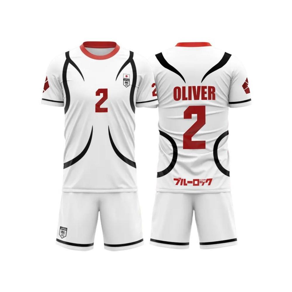 Horké Blue Lock Japonsko U20 Bílá Kreslená Anime Cosplay Pánské Obleky Dres Letní Dětský Set s Krátkým Rukávem Módní Dámské Sportovní Sety