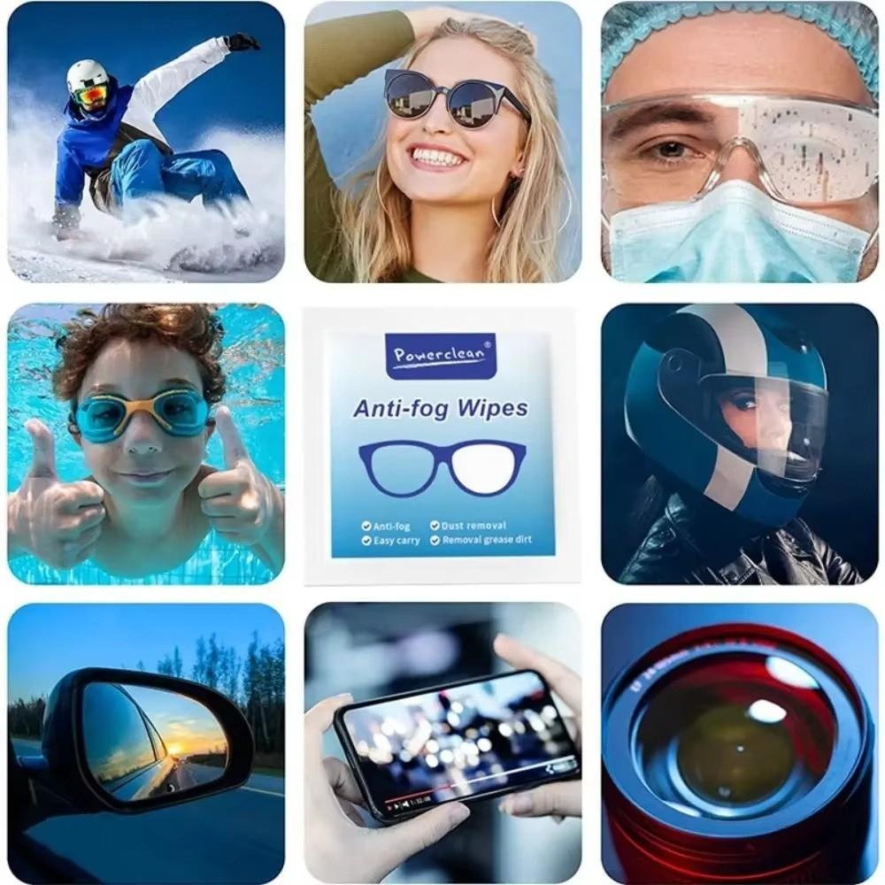 100Pcs/Box Disposable Glasses Cleaner Wet Wipe Anit-fog Anti-Fog Lens Wipes Glasses Anti Fog Wipe