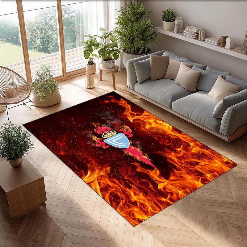 Celta Vigo FC Soccer Football Pattern Soft Area Rug Non Slip Indoor Floor Carpet Sports Decor Mat for Bedroom