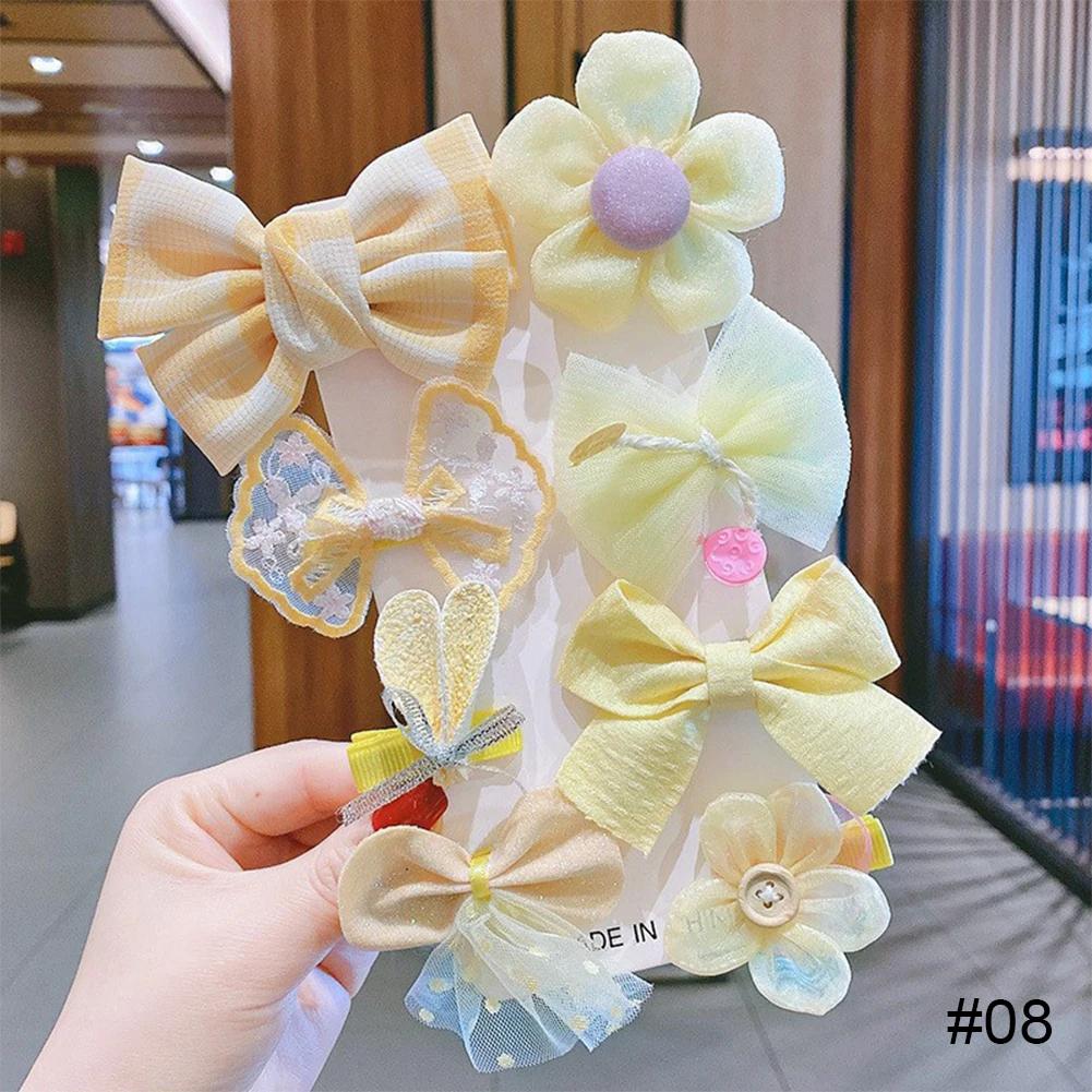 8Pcs/Set Sweet Big Bow Flower Elastic Hairbands Children Girls Hair Ties Fashion Headbands Hair Accessories Rubber Band For Kid