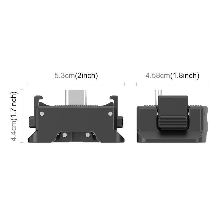 For DJI Osmo Pocket 4 / 3 PULUZ Plastic Quick-Release Charging Adapter Base (Black)