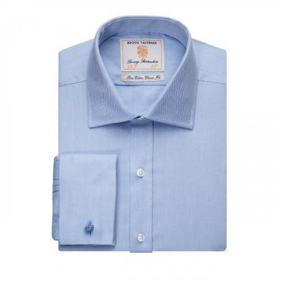 Mens Andora Herringbone Long-Sleeved Formal Shirt