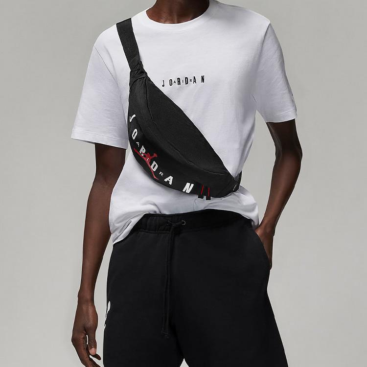 Men's Bag Jordan Polyester Crossbody Bag, Sling Bag, Fanny Pack Regular Unisex Black
