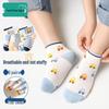 Boys' Summer Mesh Mid-Calf Cotton Socks (5 Pairs)