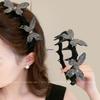 Elegant Rhinestone Butterfly Tooth Comb Headband for Women - 2025 High Crown Hair Accessory
