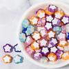 Pack of 100 Waterproof Loose Spacer Bead Acrylic Heart/Flower/Butterfly Shaped Beads Creative Jewelry Accessories