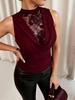 2026 European Fashion Sleeveless Halter Lace Slim Vest Women's Tank Top