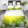 3D Small Daisy Pattern Bedding Single Double Bed Full Size Plant Chrysanthemum Pattern Pillowcase and Quilt Cover 2 or 3 Comfortable Home Decoration