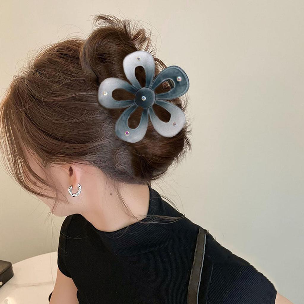 Large Frosted Flower Claw Clip - Candy Color Five-Petal Hair Clip