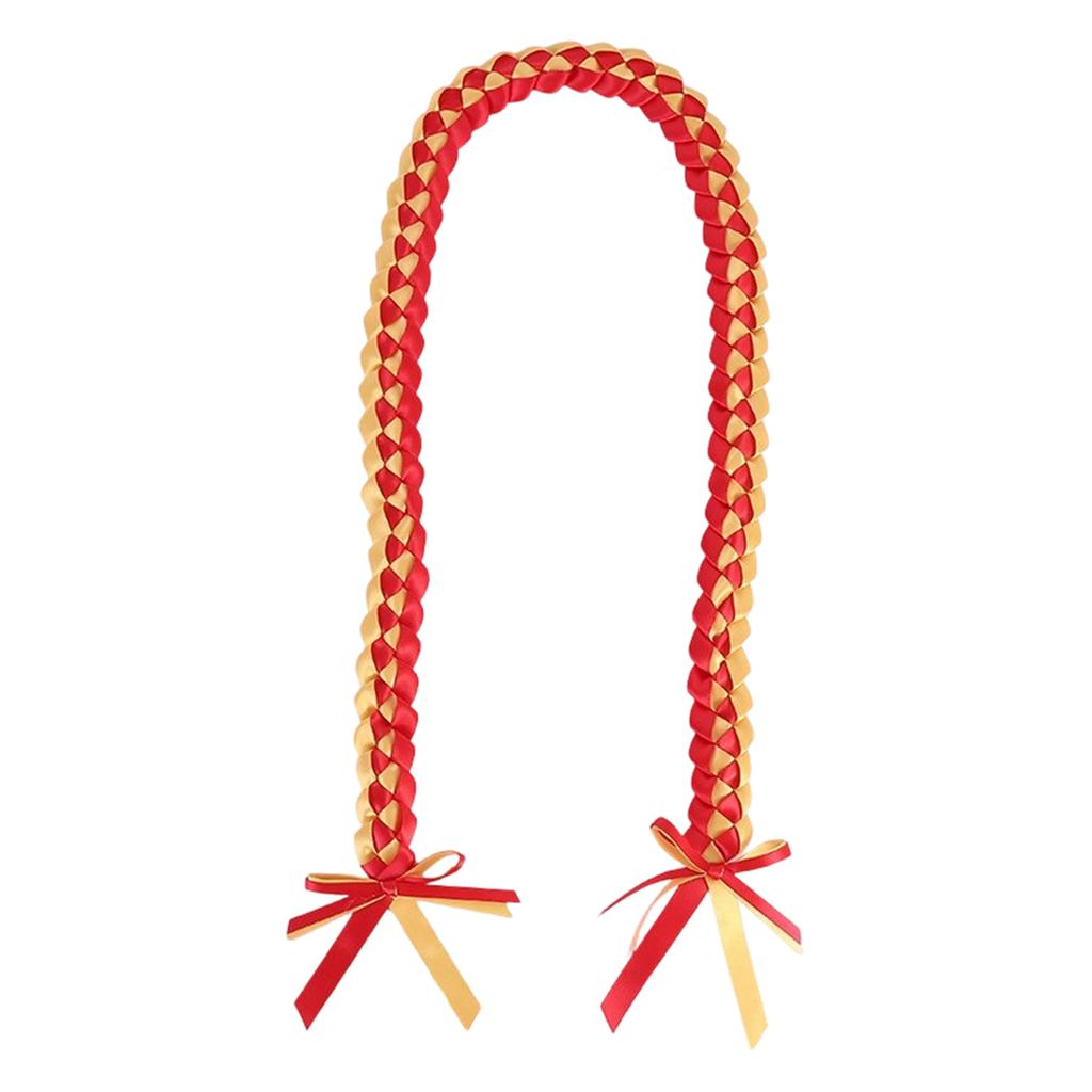 Handmade Ribbon Rope Class Of School College High School Graduation Double Necklace Leis Congratulation Party Gifts Bow Closure Jewelry For Women Men