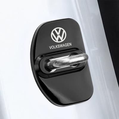 VW 4 PCS/Set Car Styling Carbon Fiber Auto Door Lock Cover Case for VW Tiguan Golf-4 5 6 MK6 B5 B6 B7 Jetta Lavida Polo Tiguan Pass