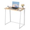 Folding Desk, 80 Cm Small Foldable Table for Compact Spaces, Space Saving Computer Table, Sturdy Particleboard with Storage Hooks, Writing Workstation