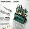 Kitchen Cutlery Holder Space Saving Countertop Spoon Fork Chopstick Flatware Organizer Multifunctional Utensil Drainer Rack